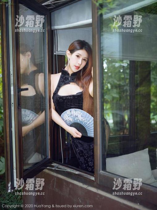 HuaYang花漾 - Angela小热巴的旗袍，虽然无圣光，但图包里每一片细节都好像在喧嚣着你的目光。